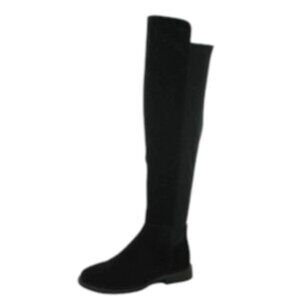 Aqua College Waterproof Prestige Over the Knee Cow Suede/Textile Boots Black 6M